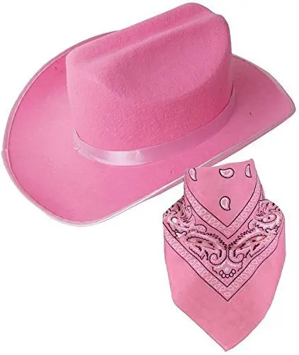 

Hat - Western Hat with Paisley Bandanna - Dress Up Clothes by (Pink Star Cowgirl Hat with Pink Paisley Bandana)