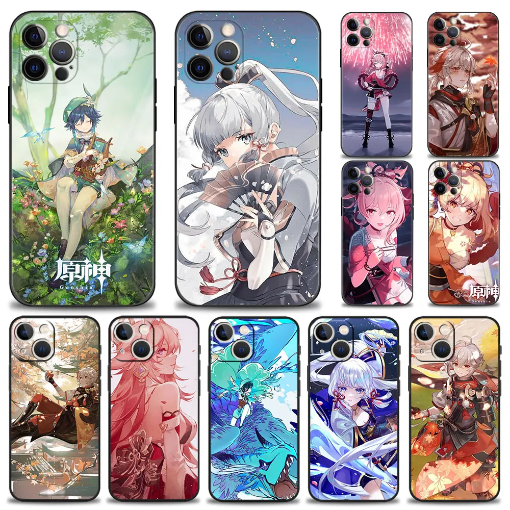 

Phone Case For iPhone 14 13 12 11 Pro Max XS Max XR X 8 7 6 6S Plus SE Silicon Back Cover Genshin Impact Game Jean Gunnhildr