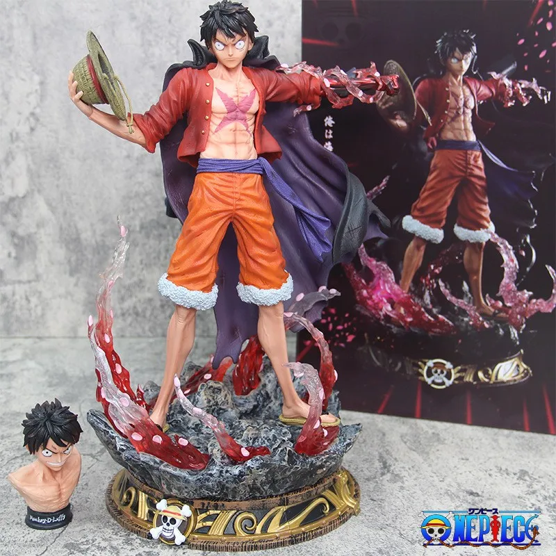 

One Piece Anime Figures Monkey D Luffy Figure Gk Flow Sakura Luffy Figurine 37cm Pvc Statue Model Doll Collectible Toys Gifts