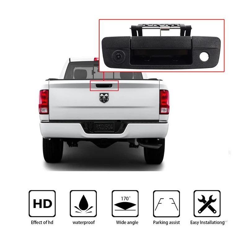

Rear View Camera Backup Camera Pickup car handle HD reversing camera for Dodge RAM 1500 2500 3500