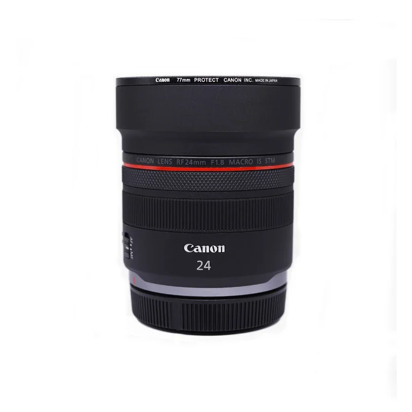 Фото Алюминиевая бленда для Canon RF 24mm F1.8 Macro — STM EOS R6 R5 RP R, реверсивный козырек объектива, с бесплатной крышкой объектива, замена EW-65B №4