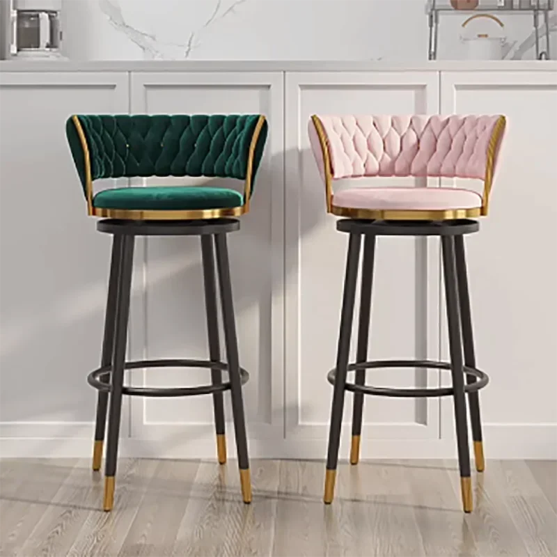 Высокий Железный барный стул для библиотеки роскошная стойка ресепшна