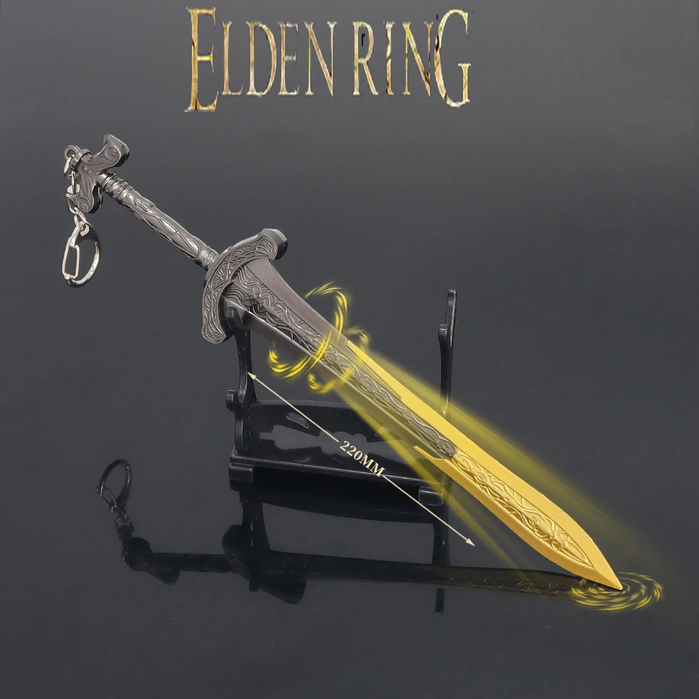 

Elden Ring Katana Sword Nichirin Gargoyle GreatSword Alloy Blade Keychain 22cm Weapon Model Decoration Toys for Children Gift