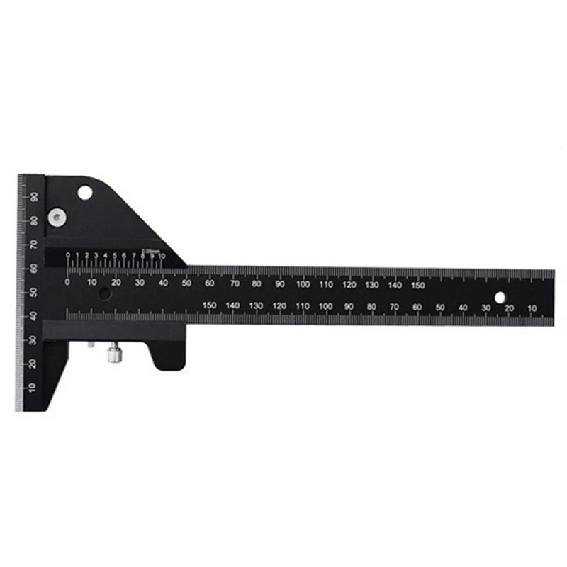 

Depth Vernier Measuring Ruler 150Mm High Precision Scribing Ruler T-Type Line Drawing Device Multifunctional DIY Tool