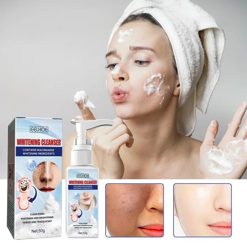 

50g Face Wash Facial Cleanser Foam Deep Cleaning Oil Control Moisturizing Remove Blackhead Cleanser Shrink Pores Whitening Skin