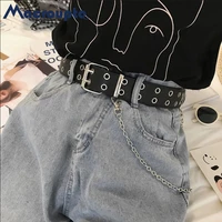 fashion alloy women belts chain luxury for genuine leather new style pin buckle jeans decorative ladies retro decorative punk