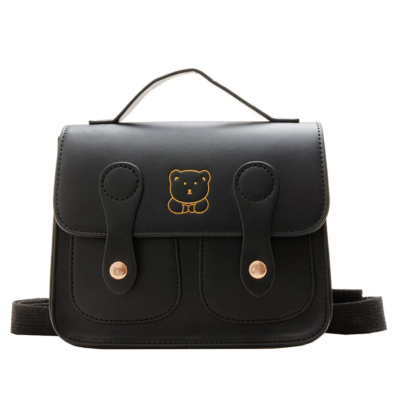 

Children's Schoolbag Fashion Backpack Cartoon Bear Pu Portable Small Square Bag School Bags Mochila Escolar Rugzak Plecak Rugtas