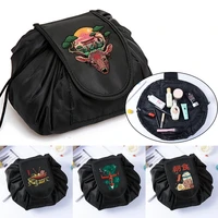 lazy cosmetic storage bag japan print pouch folding makeup bag portable travel portable debris storage wash bag women organizer