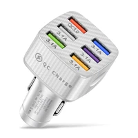 6 port car usb charger qc 3 0 quick charge for iphone 12 pro max for xiaomi mobile phone multi port usb fast charging in the car