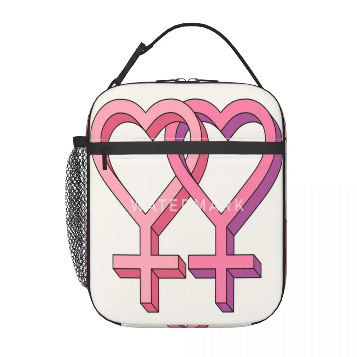 

LOVE=LOVE Insulated Lunch Bag Personalized With Zipper Mesh Bag Office Customizable