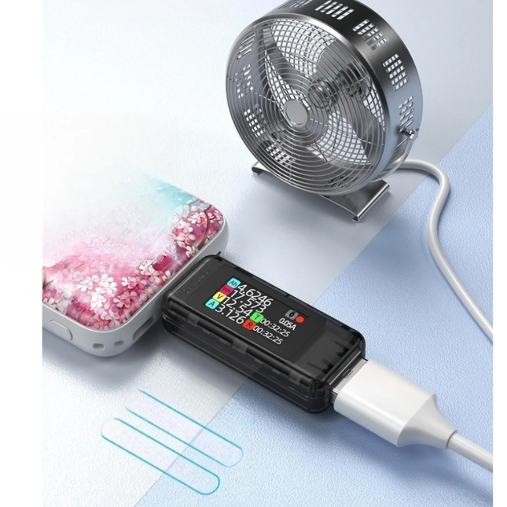 Фото Измеритель напряжения и тока USB 8A 120W для быстрой зарядки, с функцией мониторинга данных о мощности в реальном времени №2