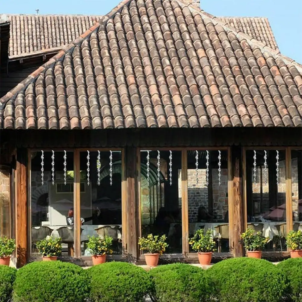 

2/4/6pcs Bird Repeller Rotating Rod Reflective Wind Device Ornaments Scare Bird Garden Deterrent Dec Agricultural Control P3q7