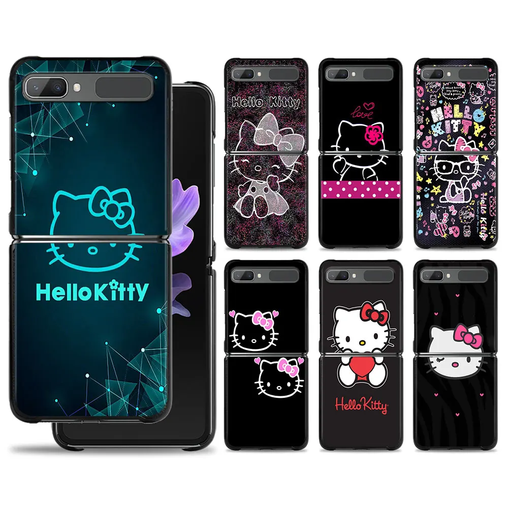 

Hello Kitty Multiple Colors Black Style Phone Case For Samsung Galaxy Z Flip Z Flip3 5G Z Flip4 Hard PC Matte Shell