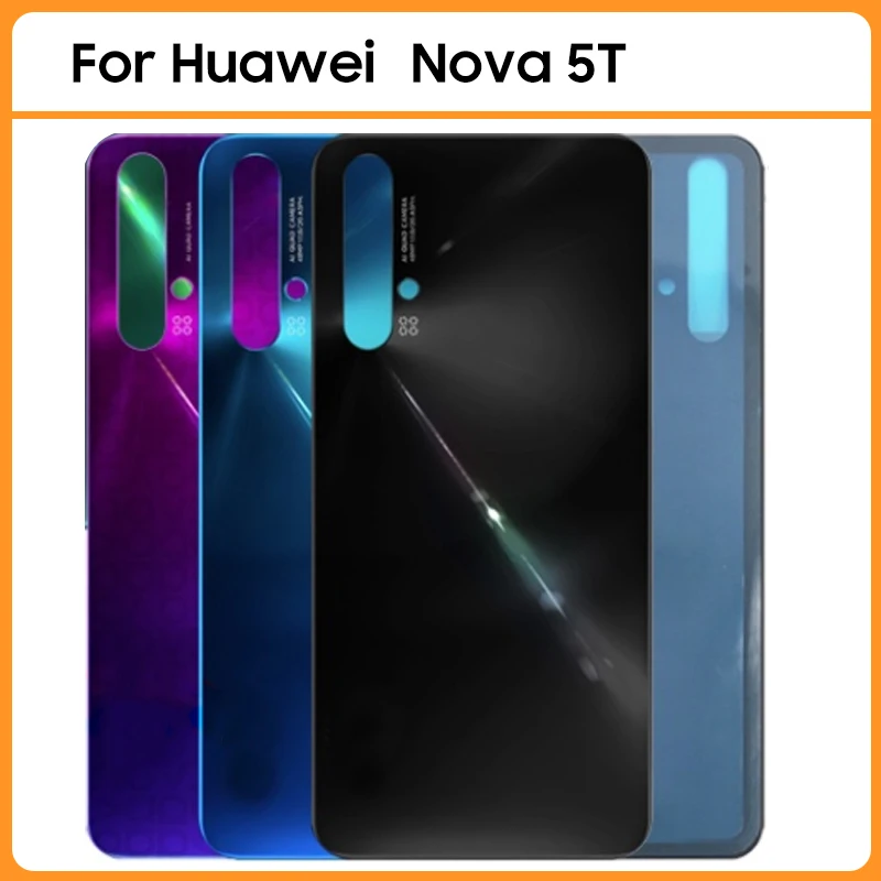 Новинка для Huawei Nova 5T задняя крышка батарейного отсека дверь 3D стеклянная панель