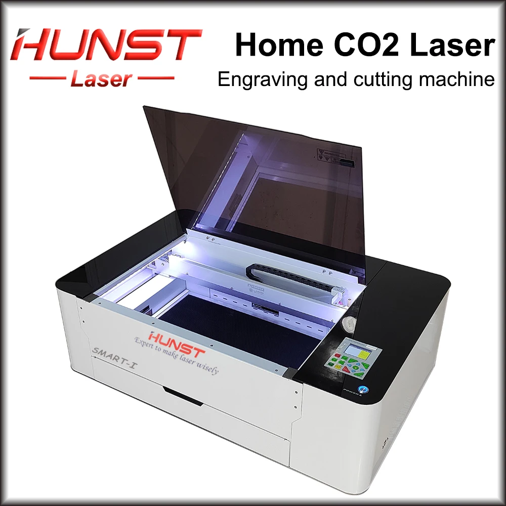 Лазерный режущий станок HUNST SMART-I Co2 настольный 3d лазерный принтер для фанеры