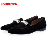 luxury black velvet shoes for men with free shipping breathable loafers men dress shoes with rhinestone flats casual shoes