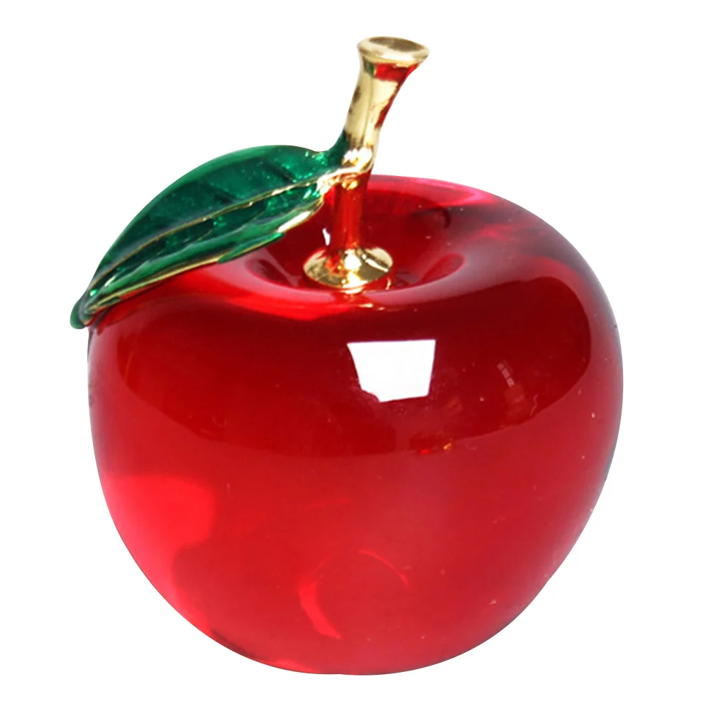

Apple Crystal Apples Ornament Decoration Desktop Decorfor Gifts Graduation Figurine Statue Adornment Fake Artificial Table Her