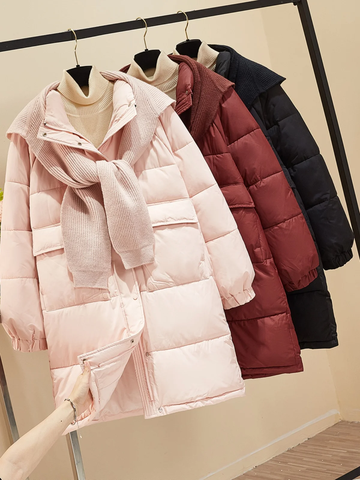 Пуховик с хлопковой подкладкой женская зимняя одежда 2024 новая популярная