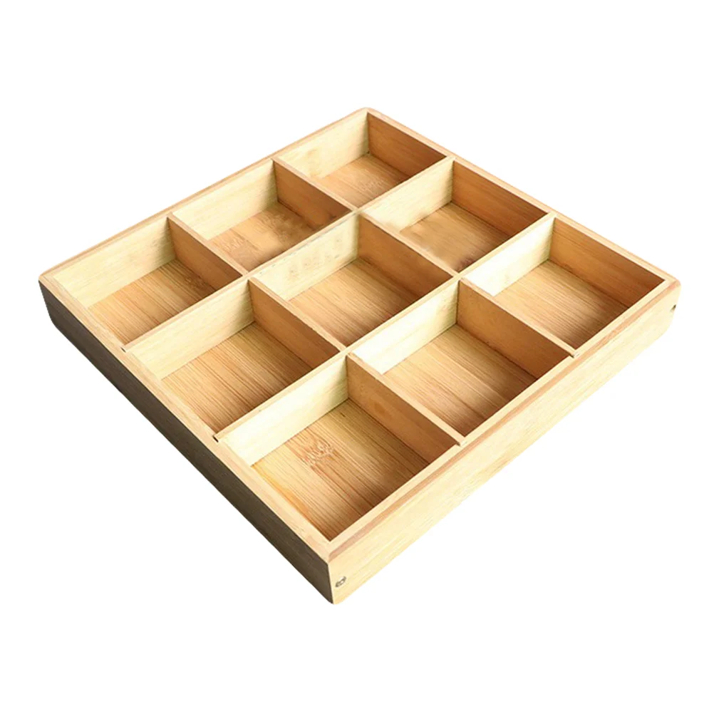 

Tray Plate Wooden Serving Box Fruit Sushi Snack Candy Dish Divided Woodappetizer Storage Side Seasoning Control Platter Portion