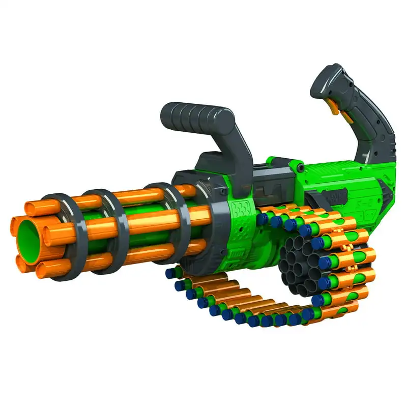 

Motorized Gatling Belt Blaster - Compatible with Nerf Foam Darts