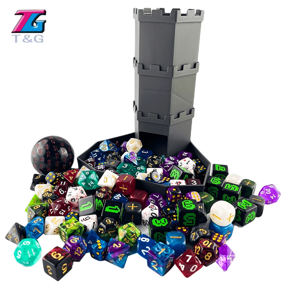 111pcs Polyhedral Dice Set  with Bag DNDGame RPG Board Game PortableToys for Adults Kids  Cubes