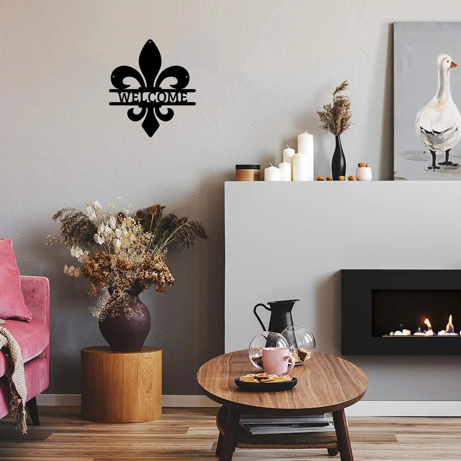 

Новый металлический знак на входную дверь с надписью «цветы De Lis» для гостиной/украшения дома