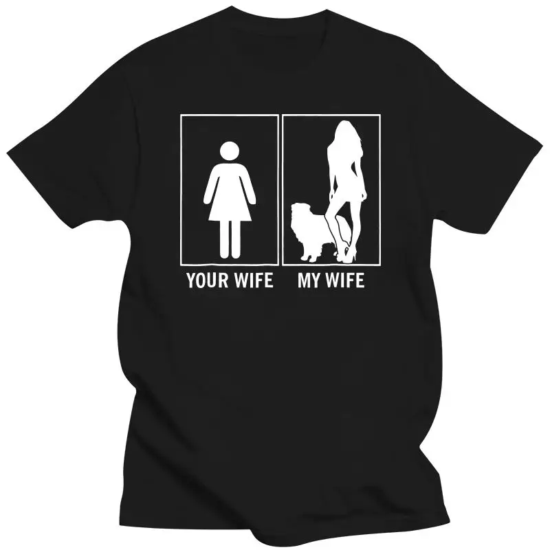 

Mens Clothing Your Wife My Wife Australian Shepherd Dog Lovers T-Shirt-Women'S T-Shirt-Black