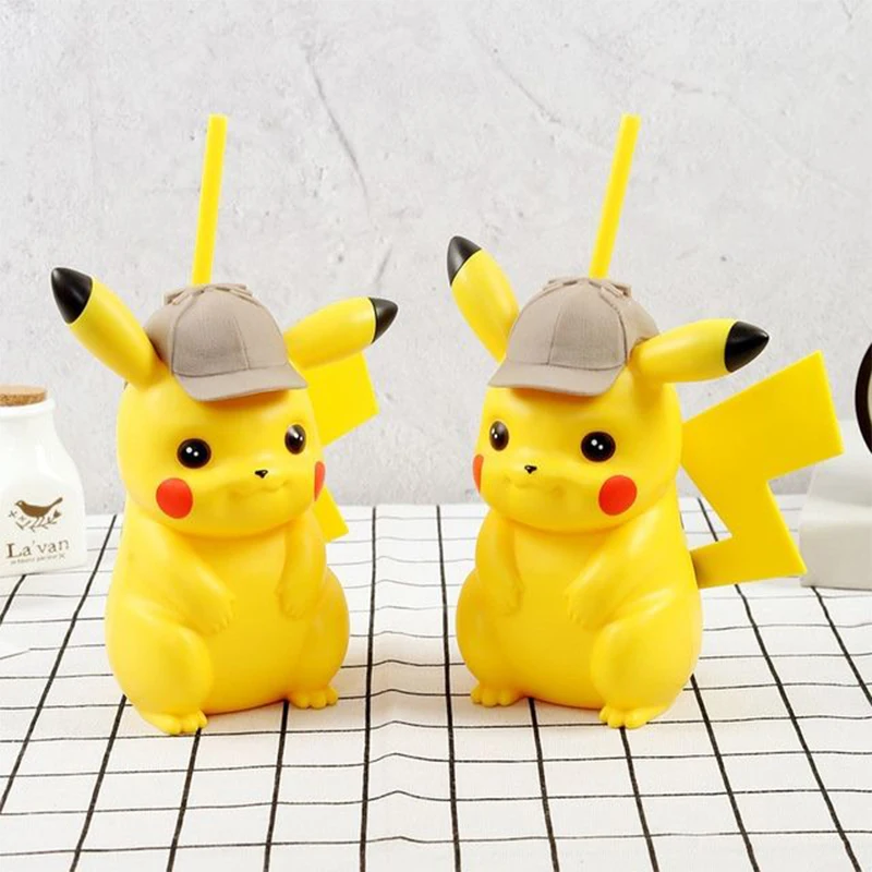 

19cm Pokemon Anime Pikachu Figurine Exquisite Personality Kawaii Fashion Cup Modell Q Edition Children's Toy Birthday Present