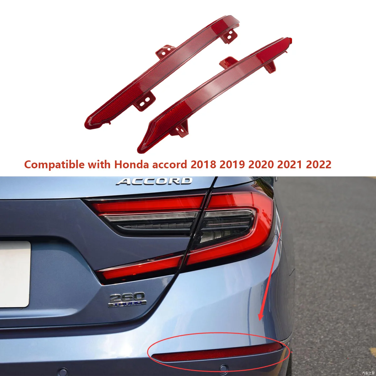 

1 пара, кронштейн для отражателя заднего бампера автомобиля Honda Accord 2018 2019 2020 2021, аксессуары 33555-TVA-H01