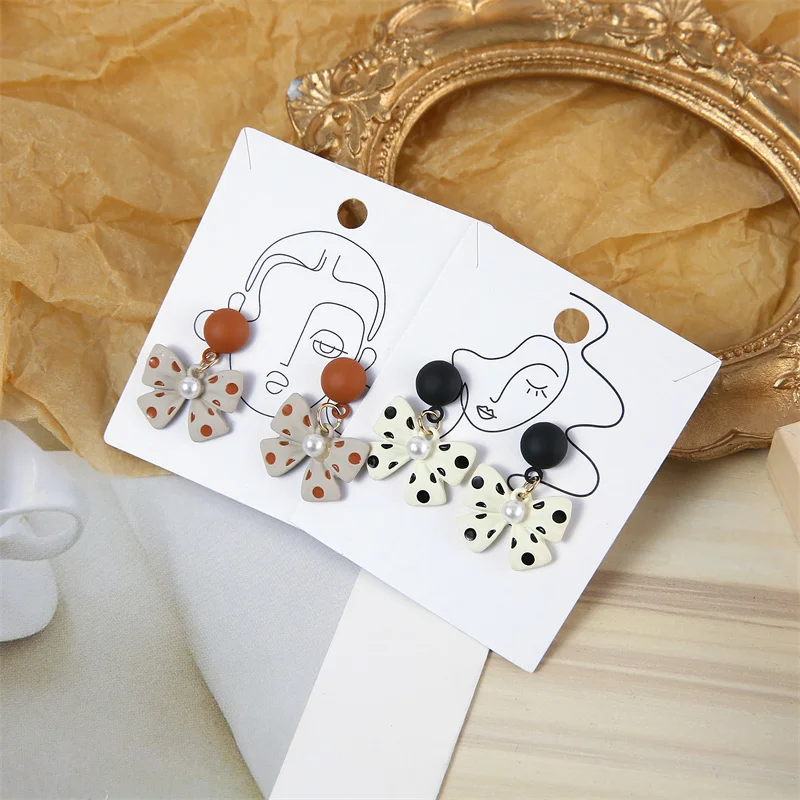 Fashion 6x9cm 50pcs/lot Line Beauty Pattern Earring Display Cards Necklace Jewelry Packing Paper Card Tag Holders Custom logo | Украшения и