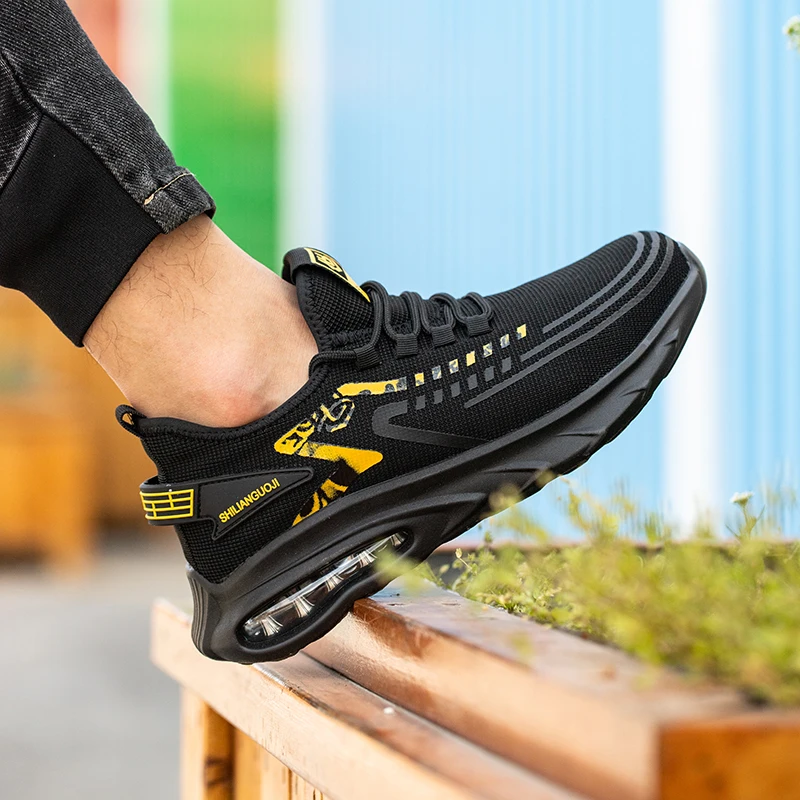 Легкая Защитная Обувь Унисекс Со Стальным Носком Дышащие Рабочие Ботинки