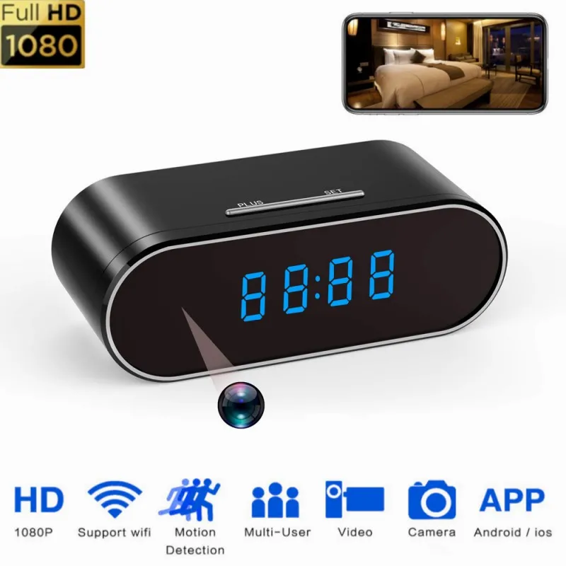 Часы с мини-камерой, Wi-Fi, 1080P, IP/AP