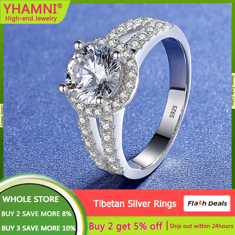 

With Credentials Pure White Gold Color Tibetan Silver Rings for Women Round Cubic Zircon Ring Wedding Band Allergy Free Jewelry