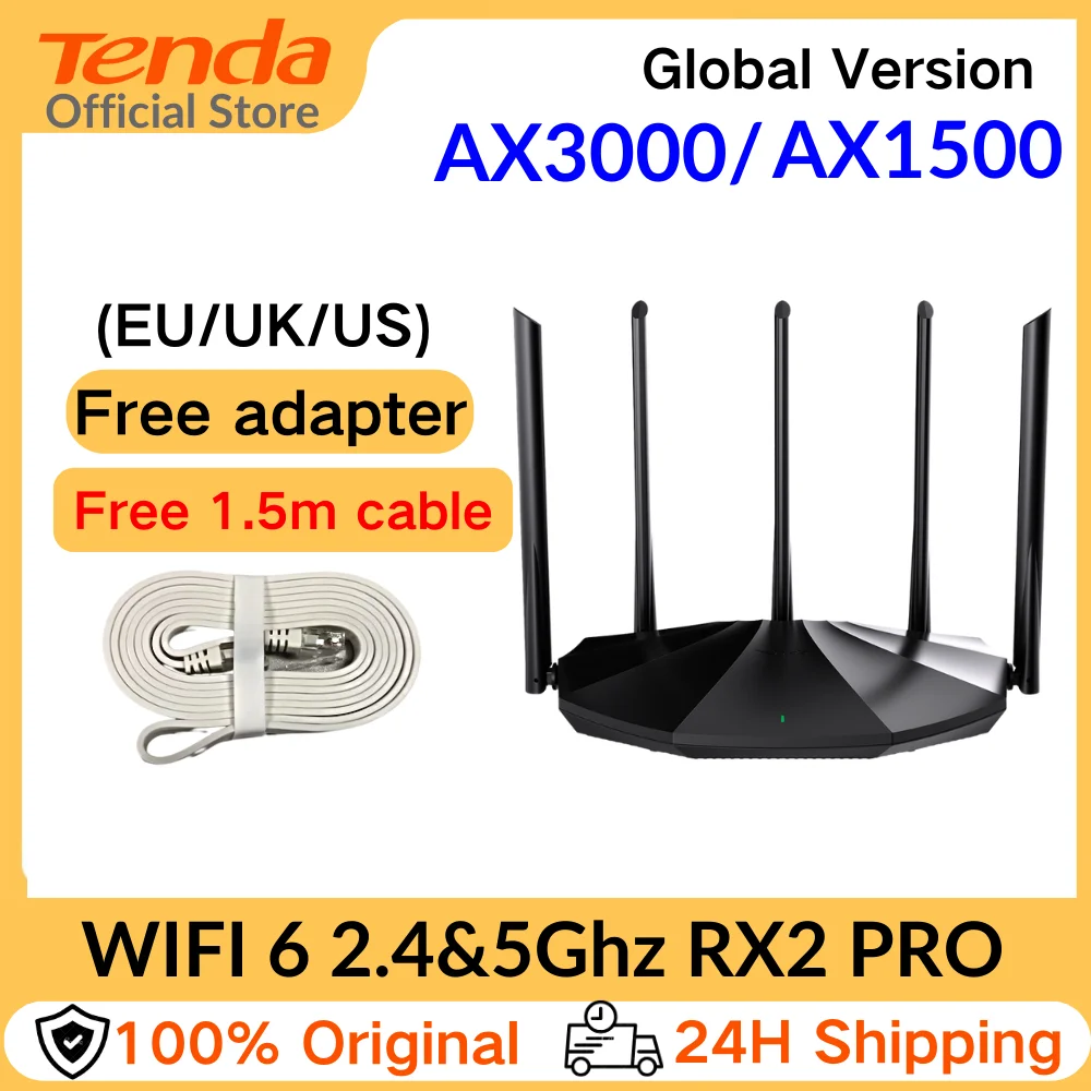 AX1500 WiFi 6 Router AX3000 Gigabit Wireless Repeater Tenda 2.4Ghz 5Ghz dual band Gigabit WIFI6 ExtenderNetwork Wifi Booster