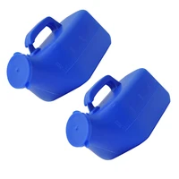 2pcs large capacity urinal female male patient urinal bottle plastic urinal pot blue