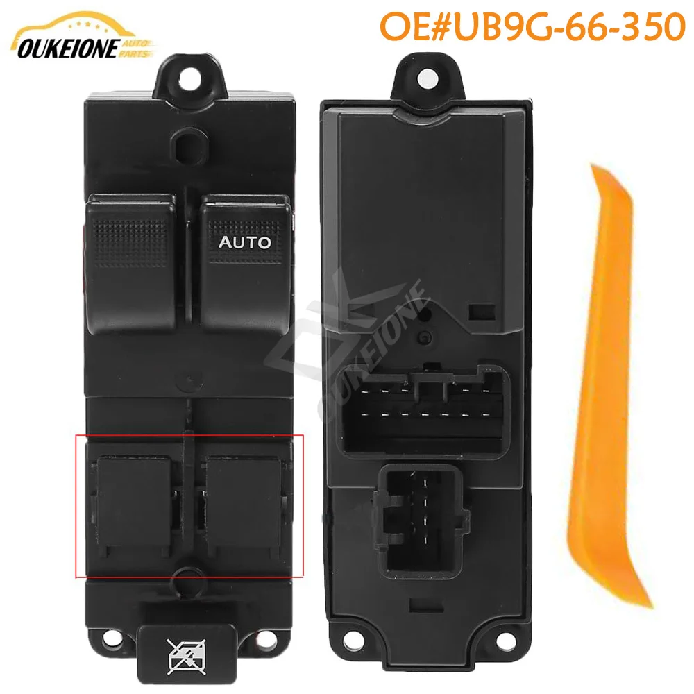 

Для Mazda BT50 2006-2011 правая сторона водителя, электрическая главная мощность, 2-дверный переключатель управления окном, кнопка подъемника стекла UB9G-66-350