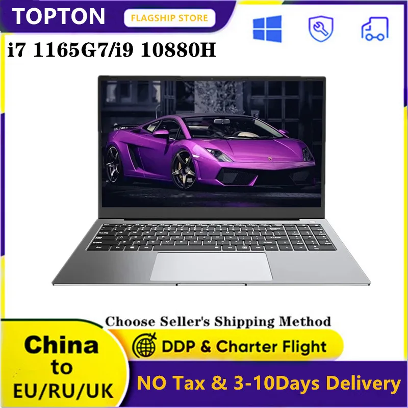 

Игровой ноутбук Topton, ультрабук 15,6 дюймов, Intel Core i7 1165G7 i5 1135G7 NVIDIA MX450 2G Windows 10 WiFi BT, ноутбук с распознаванием отпечатков пальцев