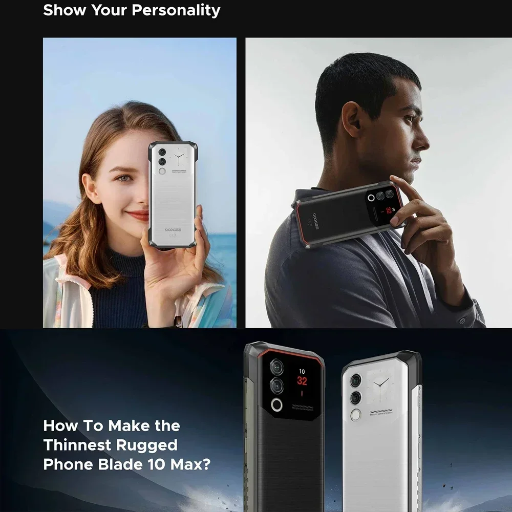 Прочный смартфон DOOGEE Blade 10 Max 4G Android 14 с расширенным сроком службы T606 6 56 дюйма 8 ГБ +