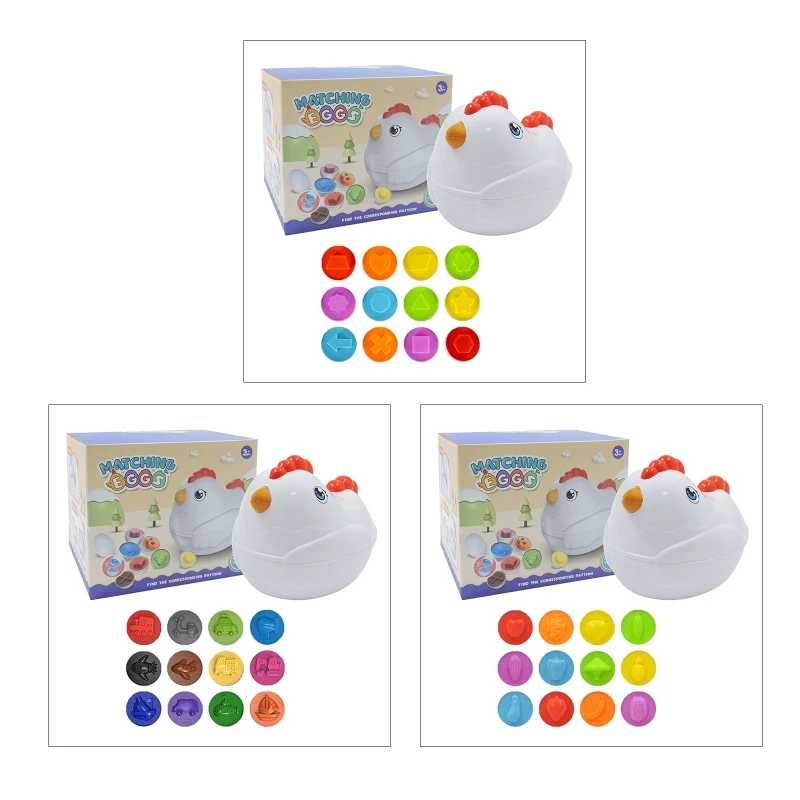 

Plastic Sorter Eggs Shape Matching Game Baby Learning Toy Toddler Birthday Gift GXMB