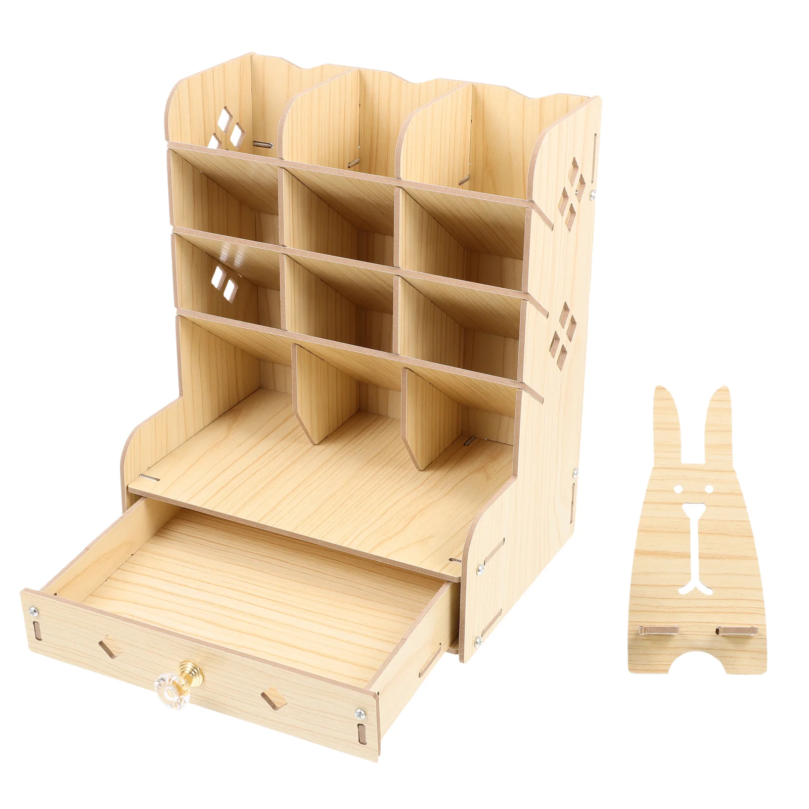 

Wooden Pen Organizer Pen Holder Box Drawer Type Desktop Stationary Organizer