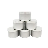 10pcs matte round shape empty tin for store spices candies tea gift giving silver