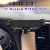 car mobile phone holder special air vent stand gps gravity navigation bracket for nissan patrol y62 2012 2021 gps steady
