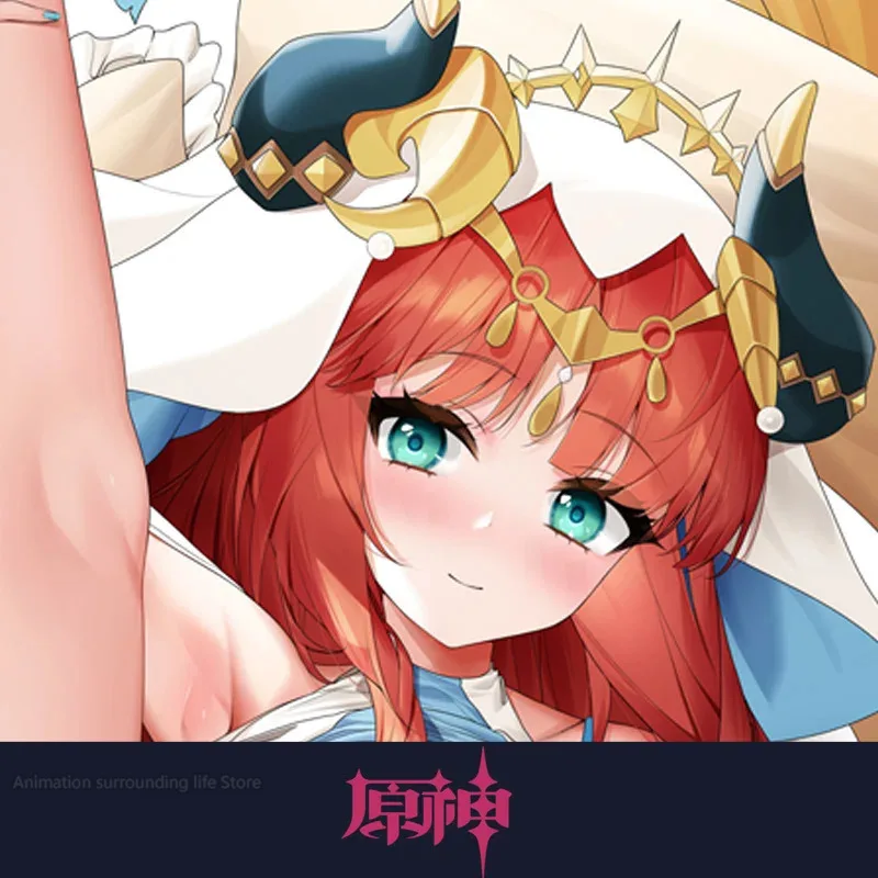2023 Bravo Otaku Sarung Bantal Anime Genshin Impact Nilou Dakimakura 2WAY Mem Rosen Tubuh Mainan Hadiah Косплей