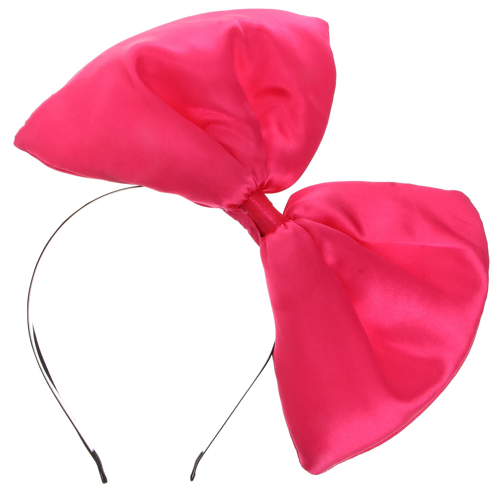

Christmas Super Huge Bowknot Headband Solid Colour Head Hair Bands for Woman Girl Lady (Pink)
