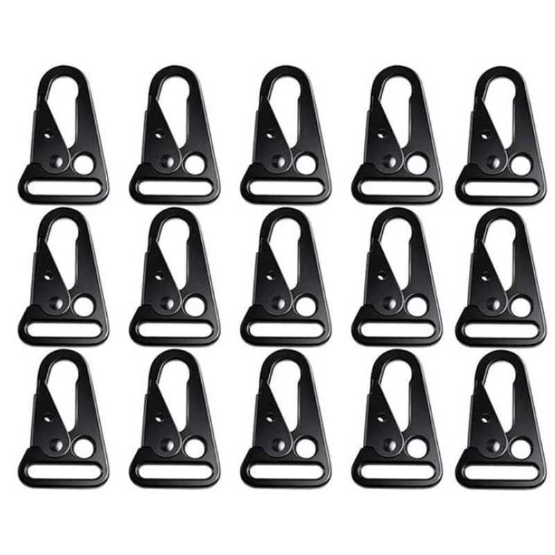 

15 Pcs Enlarged Mouth Clip Sling Clasp Olecranon Hook For Sling Outdoors Bag Backpack,Carabiner Keychain Snap Hooks