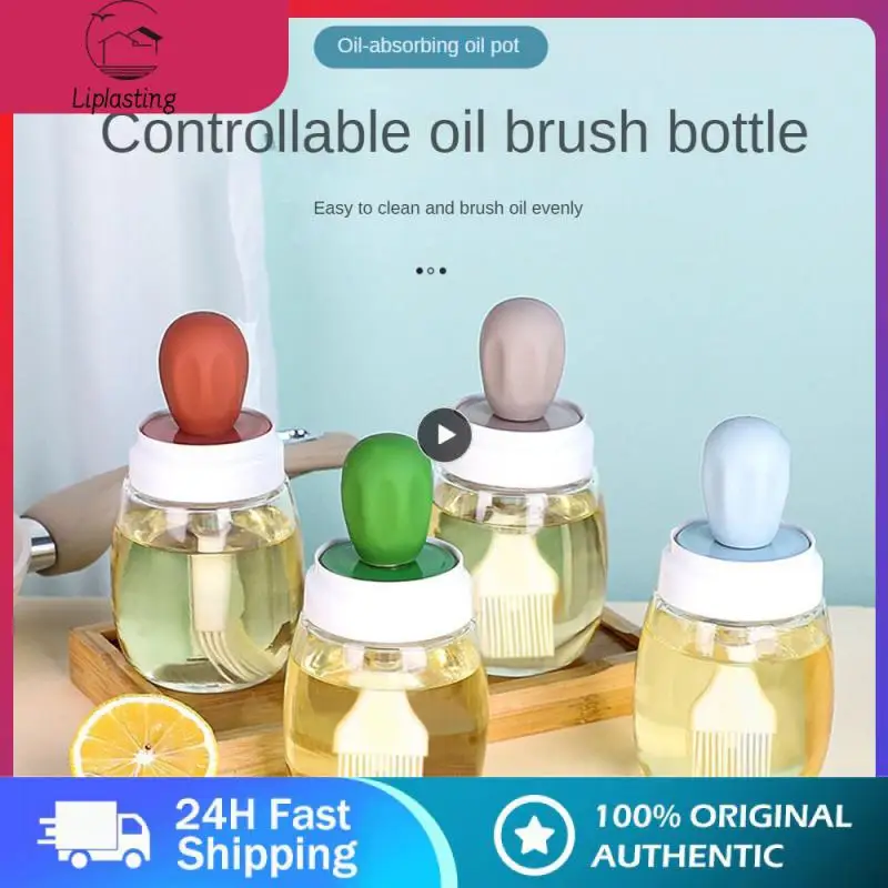 

Large Capacity Kitchen With Scale Integrated Dust And Dust Prevention Household Brush Cover Integrated Brush Oil Evenly Oil Jug