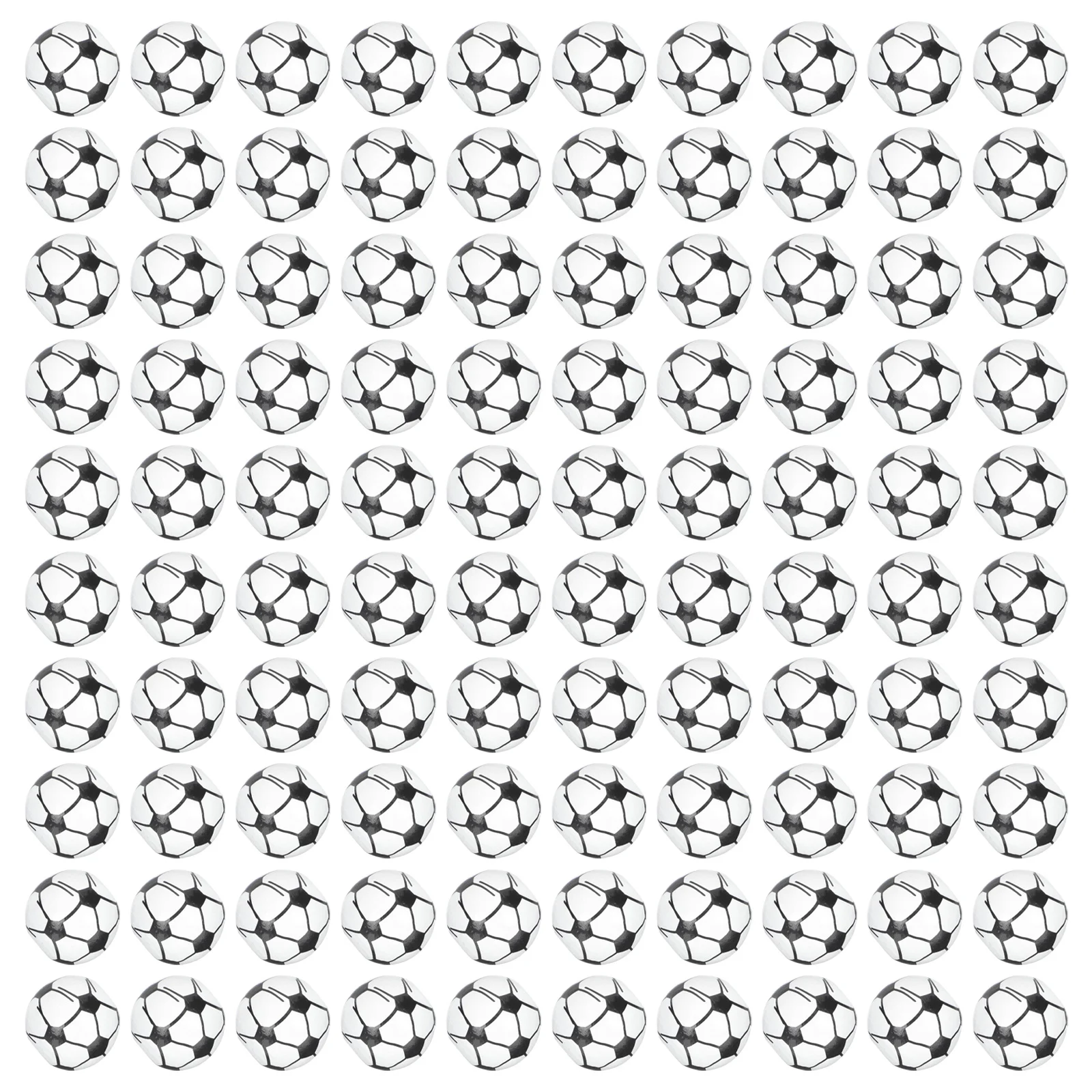 

100Pcs Jewelry Beads DIY Football Loose Beads Making Beads Round Design Beads