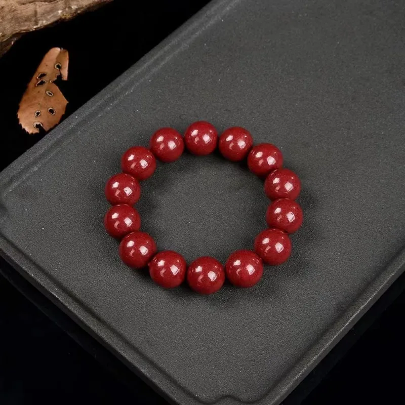 5A Браслет из натуральной киновари натуральная циннобер одиночная бусина Vermilion