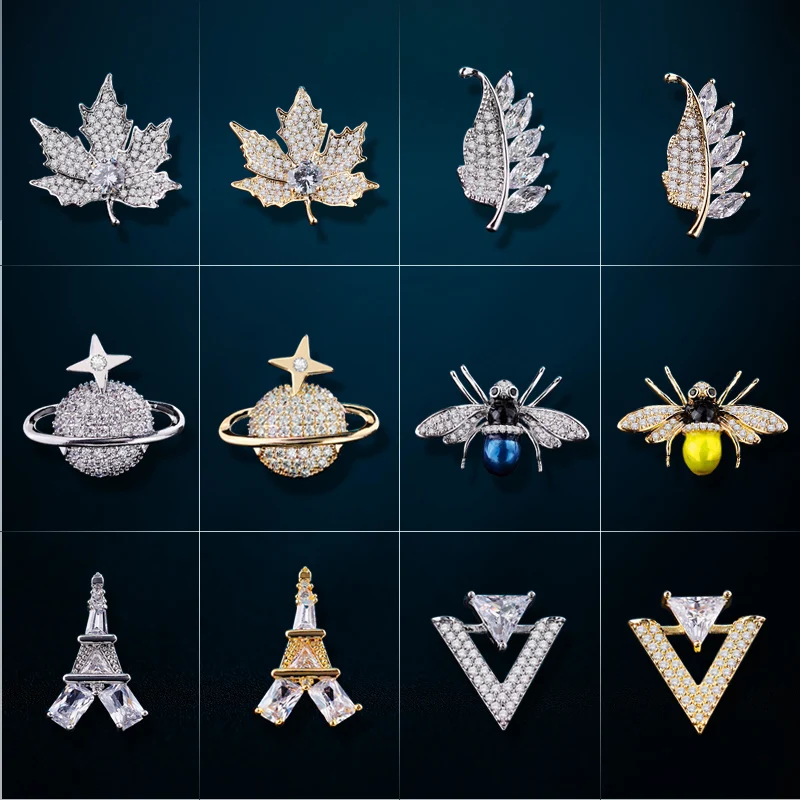 

Men's Brooch High-End Corsage Hipster Suit Safety Pin Badge Ornament Shirt Collar Pin Collar Buckle Bow Tie Decorative Pin