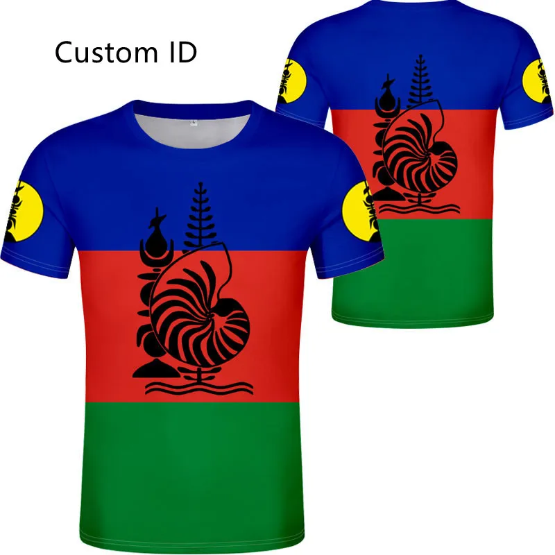 

National Flag NC Country College Logo Photo Text Dress New Caledonia T-shirt Di Free Custom Name Number NCL T-shirt Shirt
